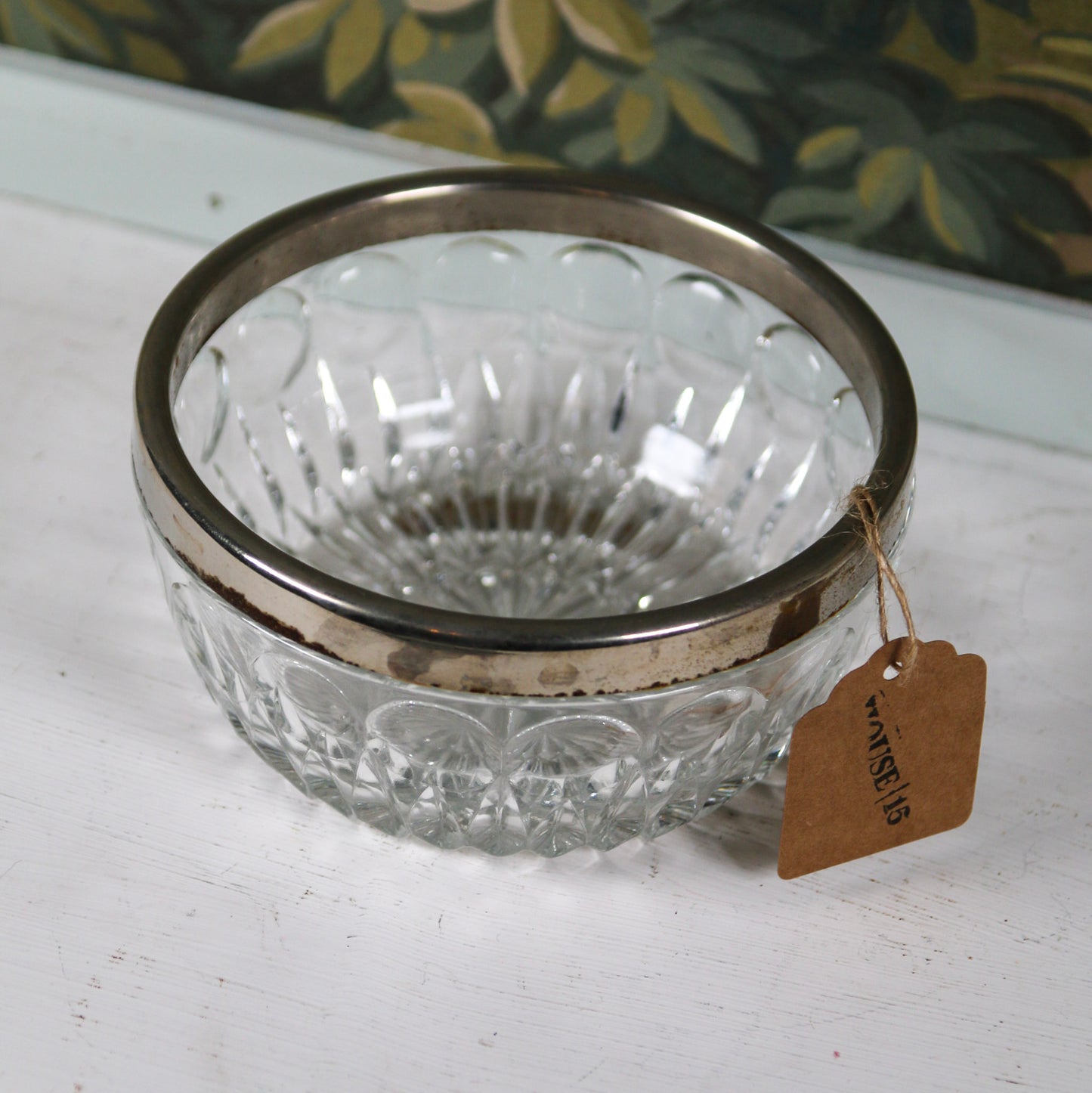 Glass & Silver Bowl