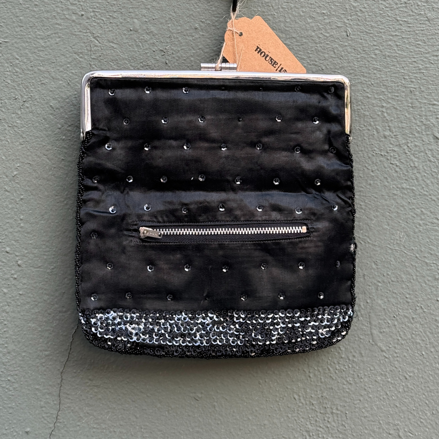 Black Sequin Clutch