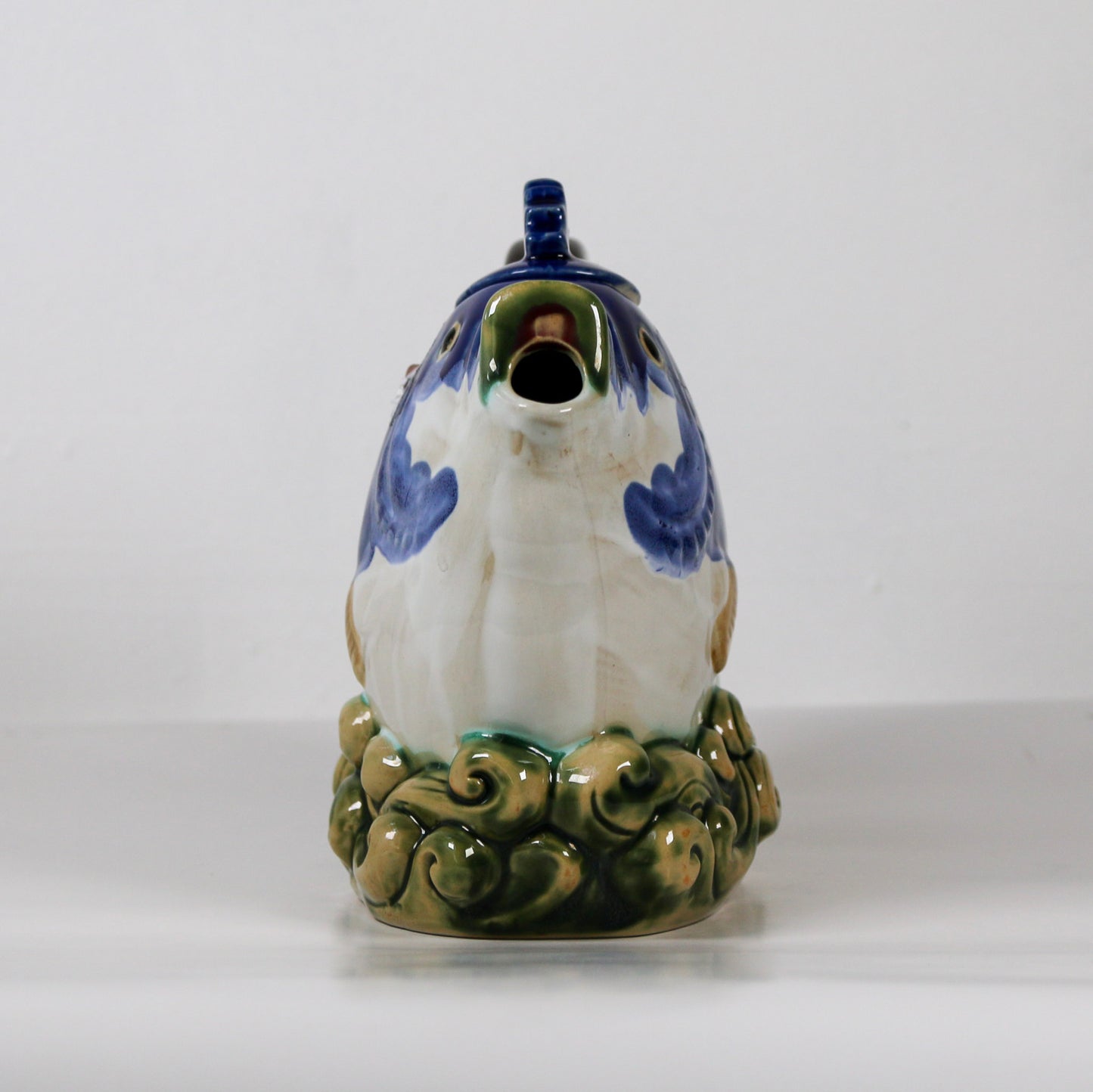 Vintage Majolica Fish Teapot