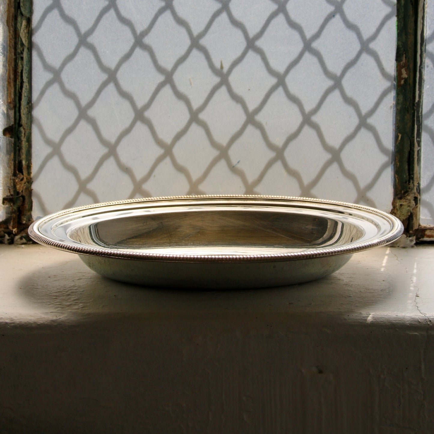 Silver Oval Bowl