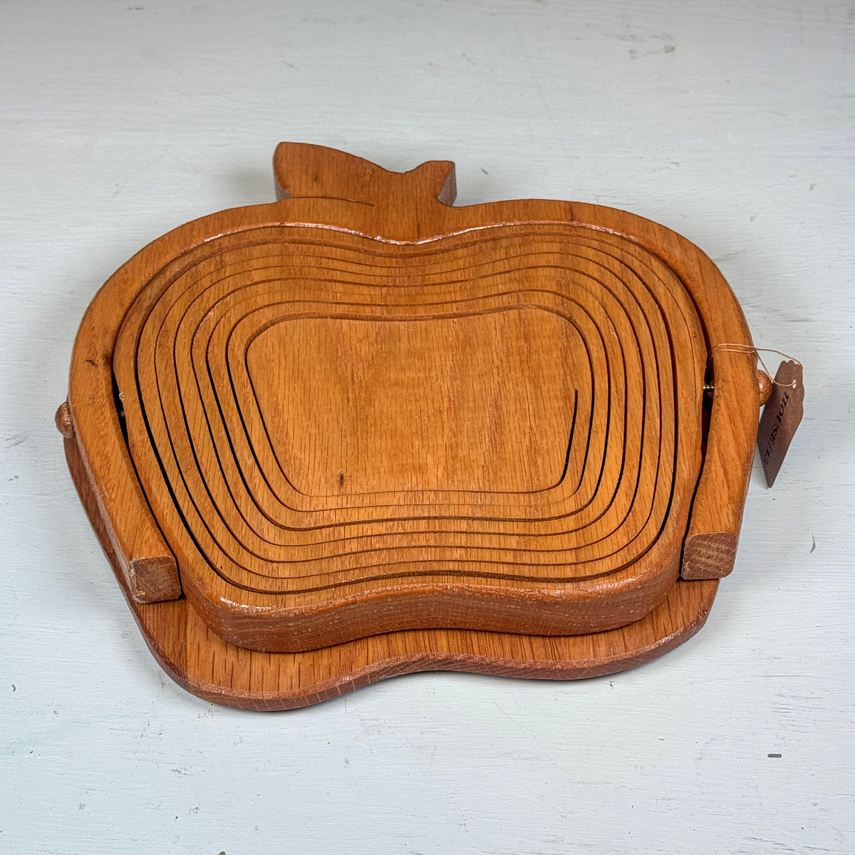 Wooden Apple Nesting Bowl