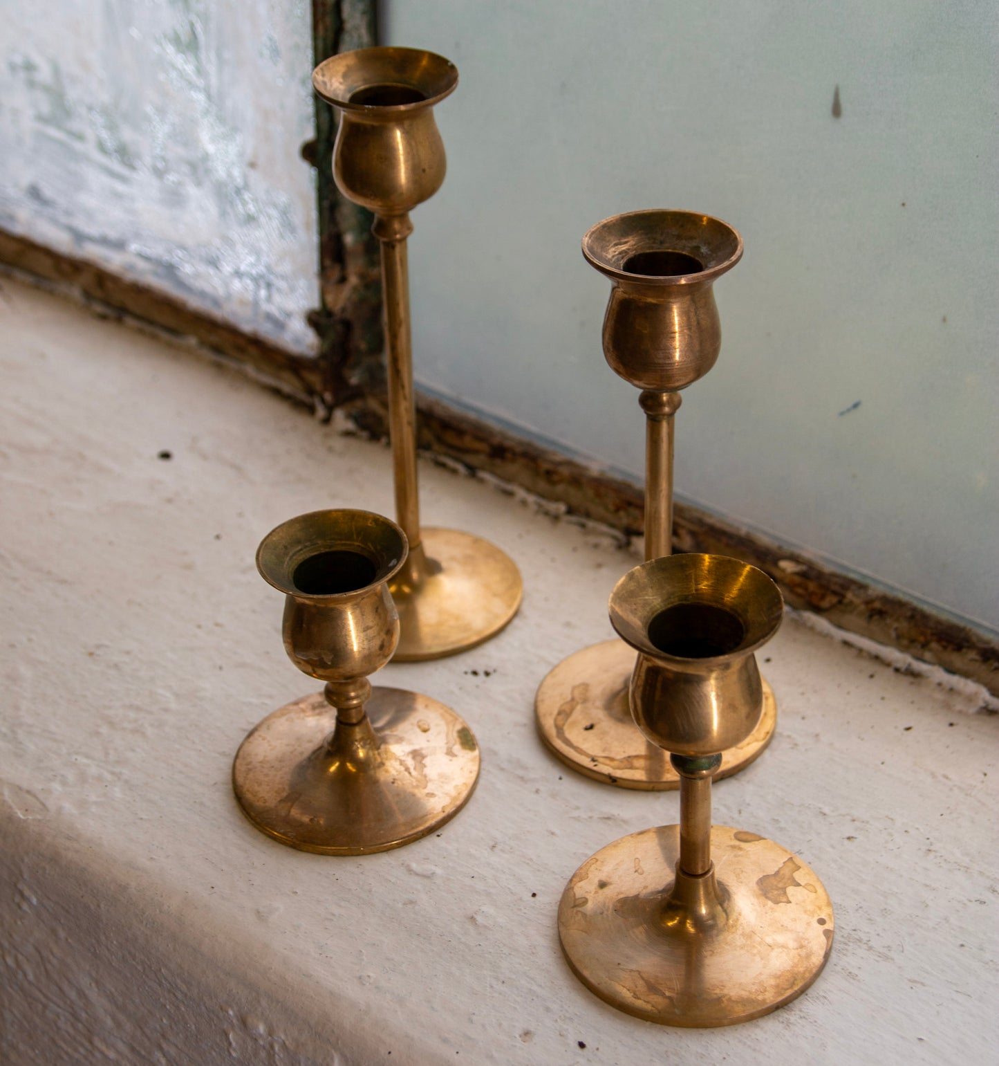 Tulip Taper Candle Holders, Set of 4