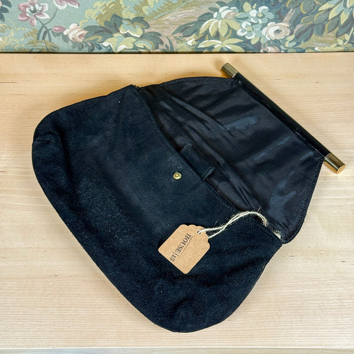 Vintage Black Velvet Purse