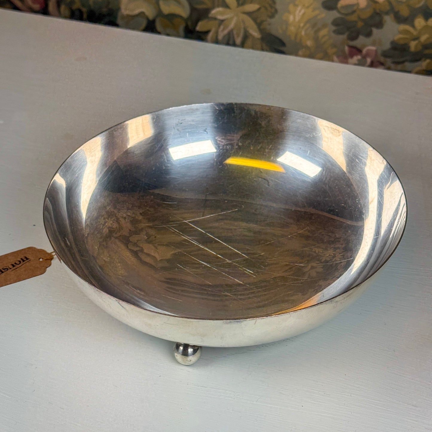 Silver Bowl with Ball Feet