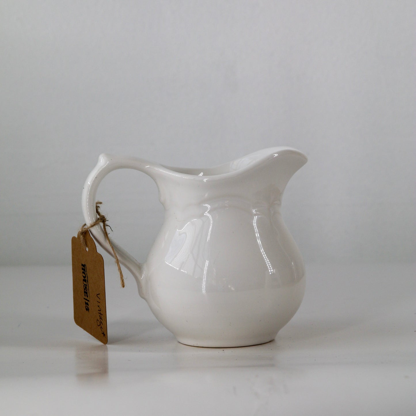 White Ironstone Pitcher