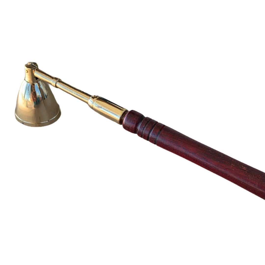 Wooden Handle Brass Candle Snuffer