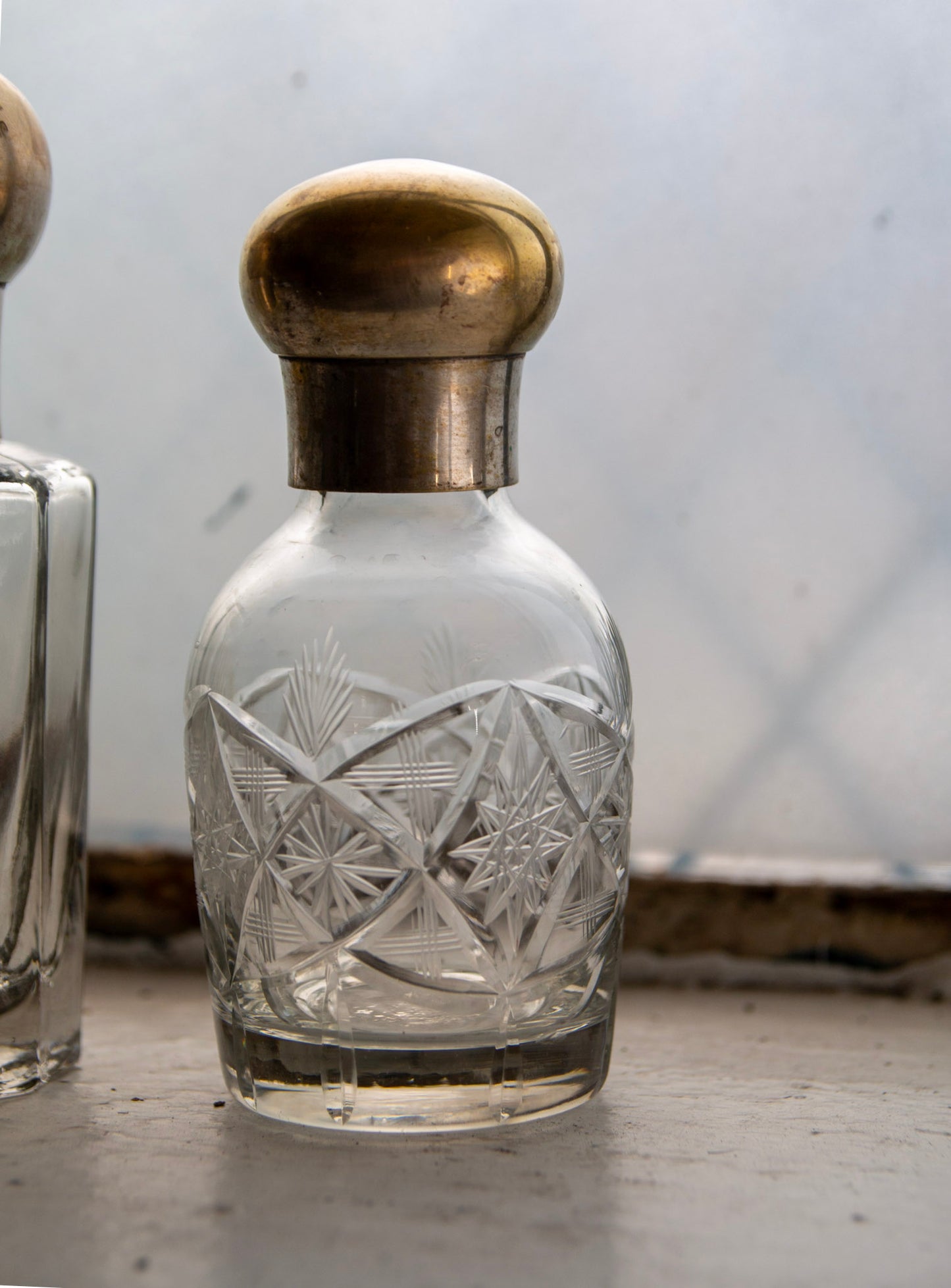 Antique Perfume Vanity Bottle, Set of 3
