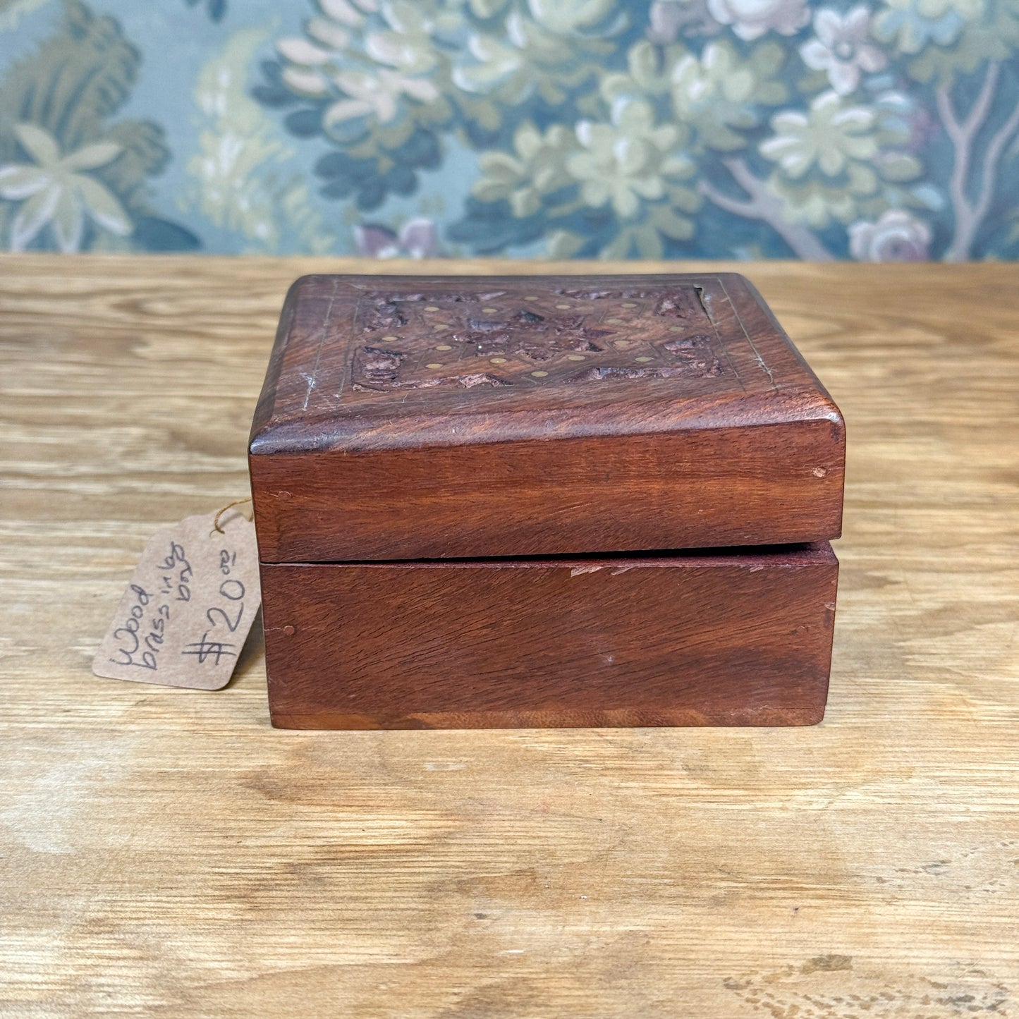 Wood & Brass Inlay Box
