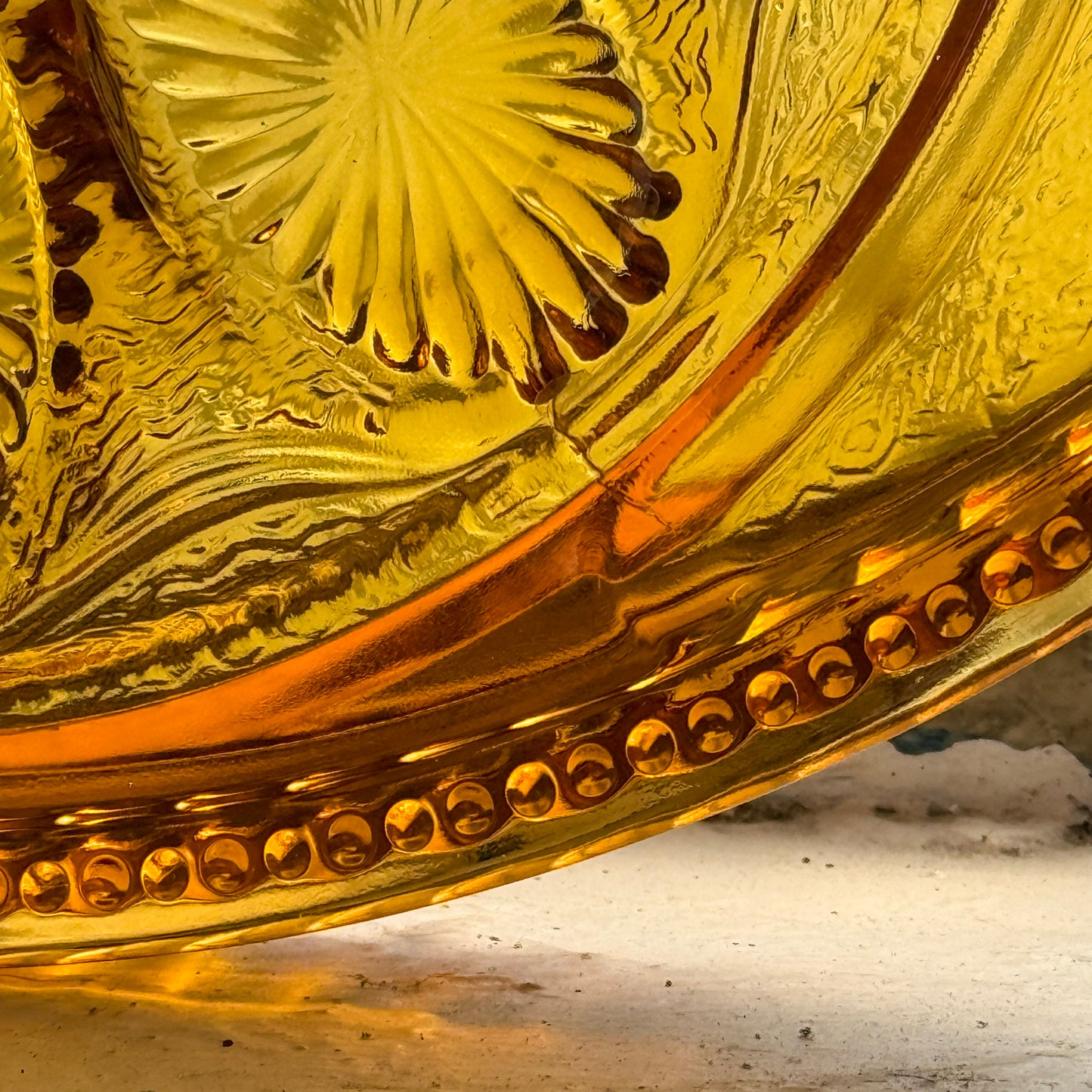 Amber Glass Deviled Egg Tray