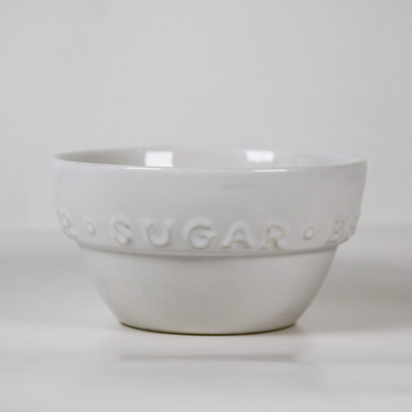 White Ceramic Butter Flour Sugar Eggs Dish