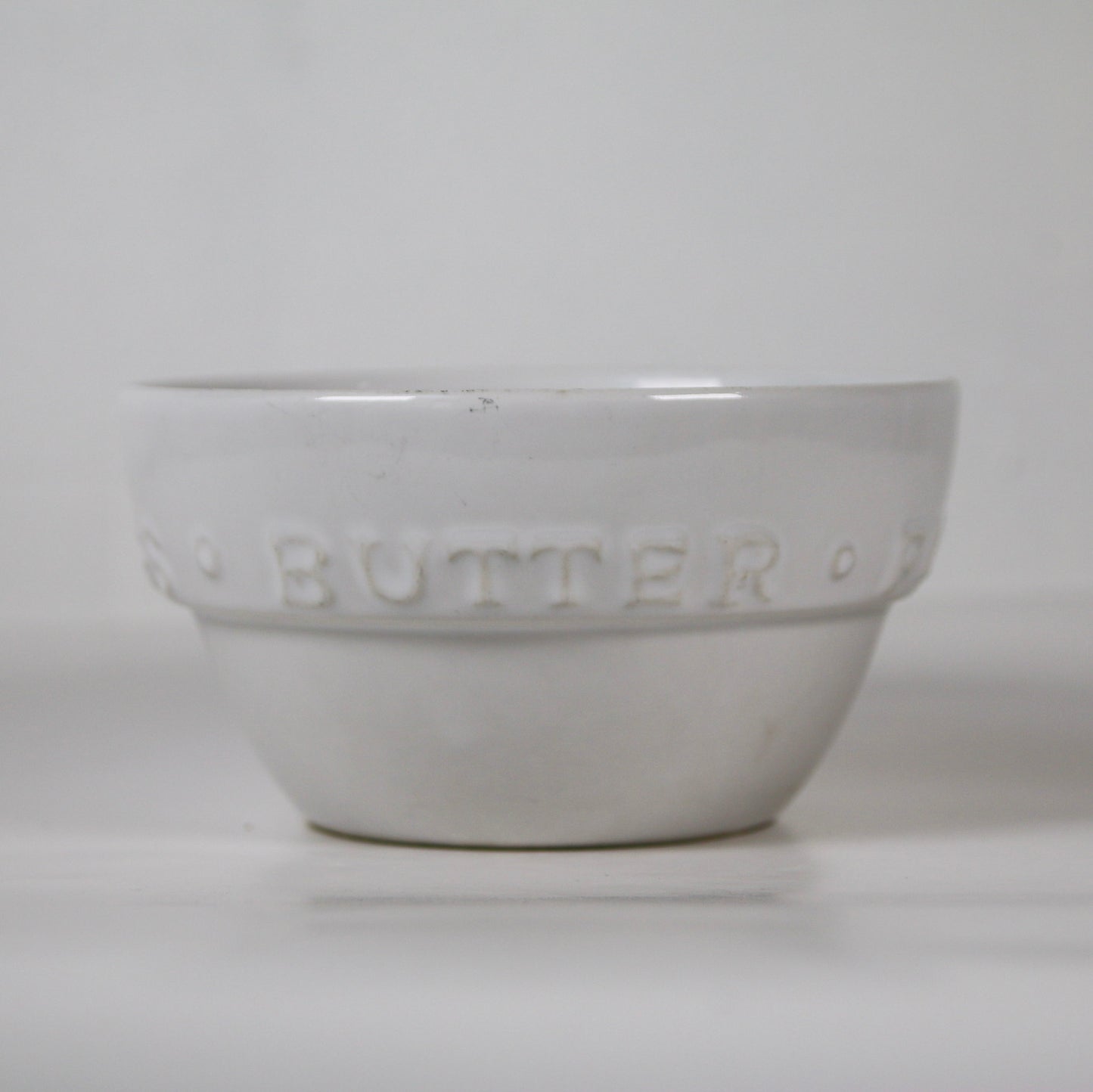 White Ceramic Butter Flour Sugar Eggs Dish
