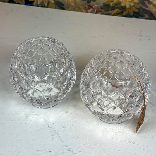 Crystal Votive Pair