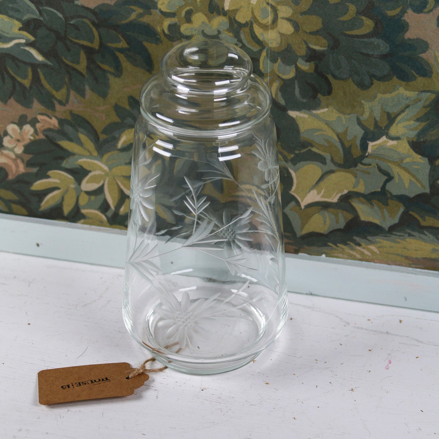 Etched Apothecary Jar