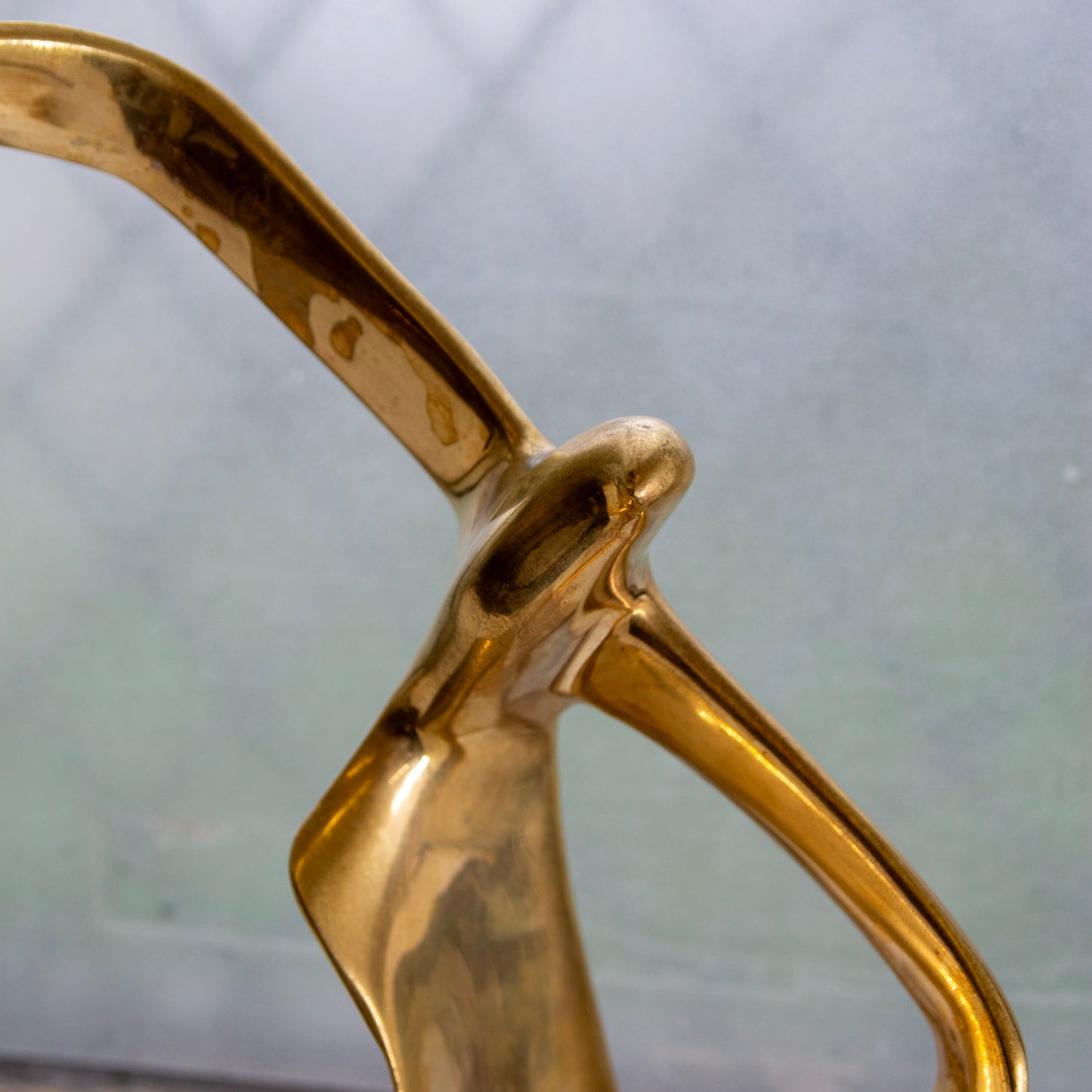 1970s Soaring Brass Seagull Sculpture