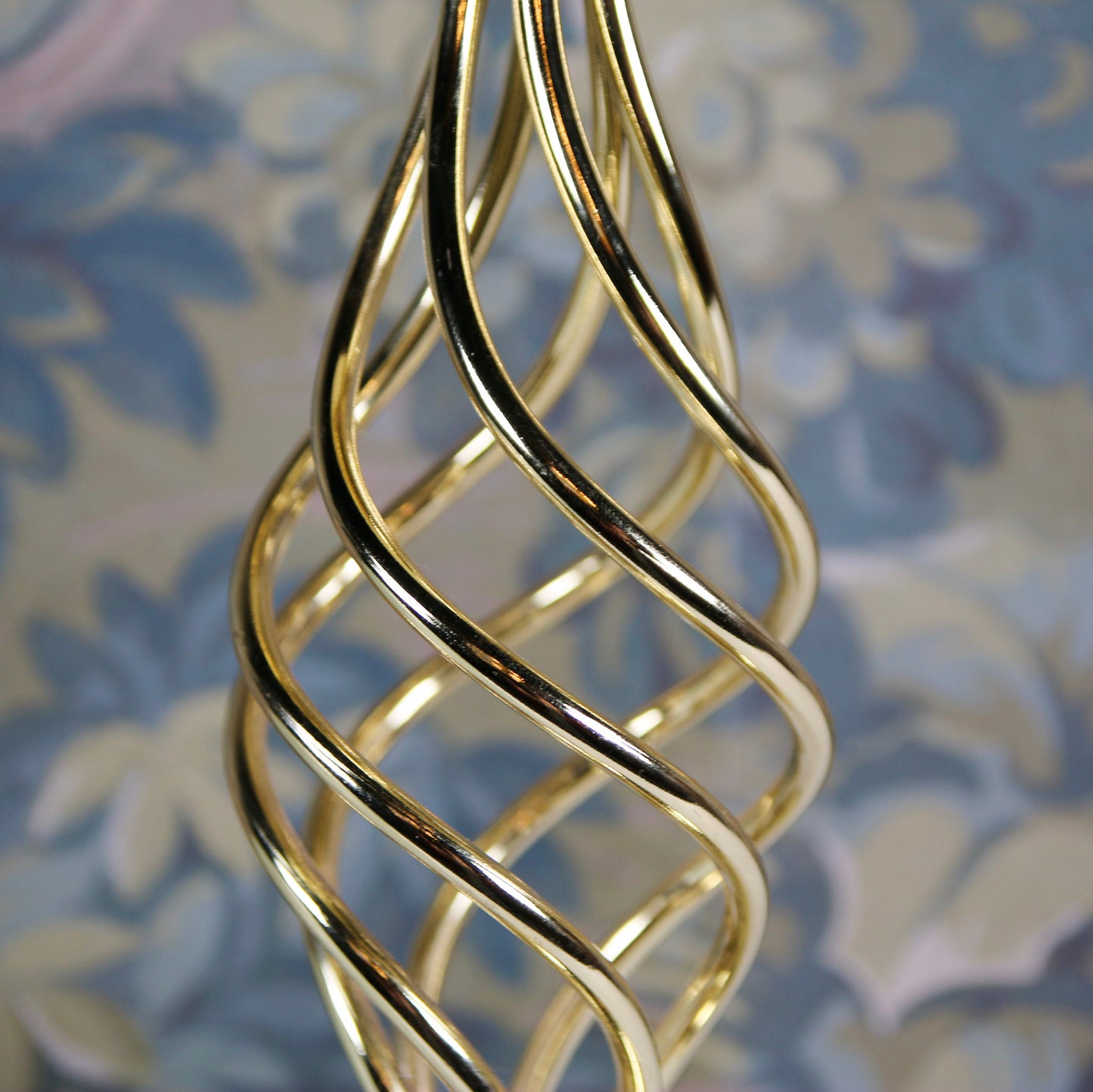 Brass Twisted Candle Lamp