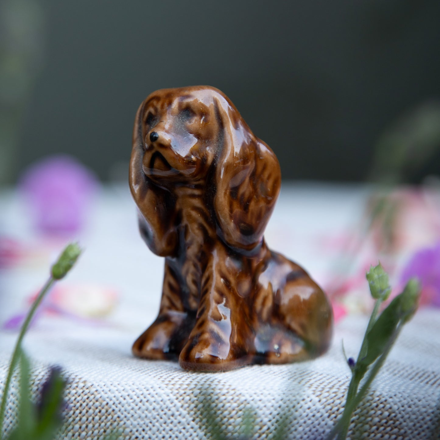 Vintage Ceramic Cocker Spaniel Dog Figurine