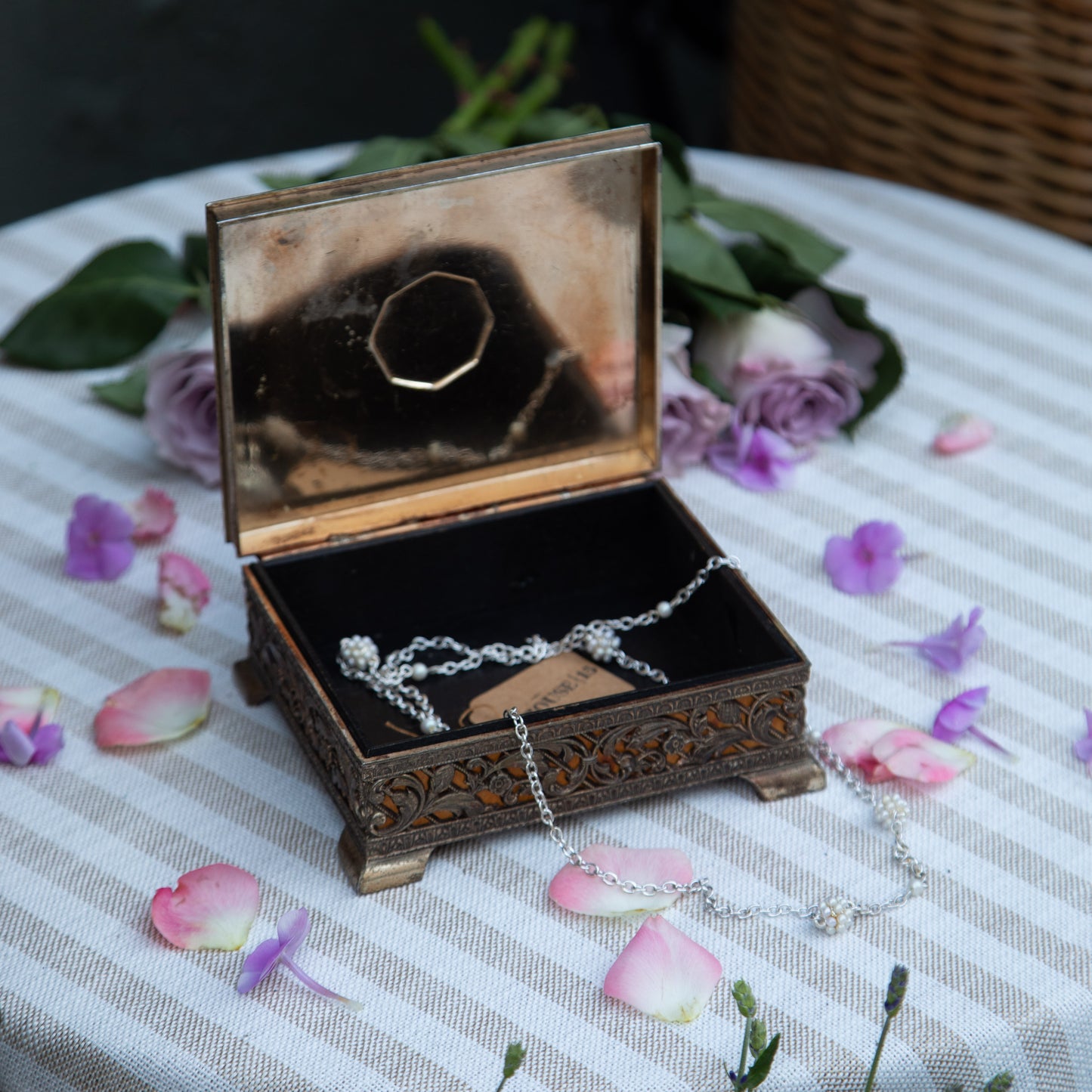 Brass & Leather Trinket Box