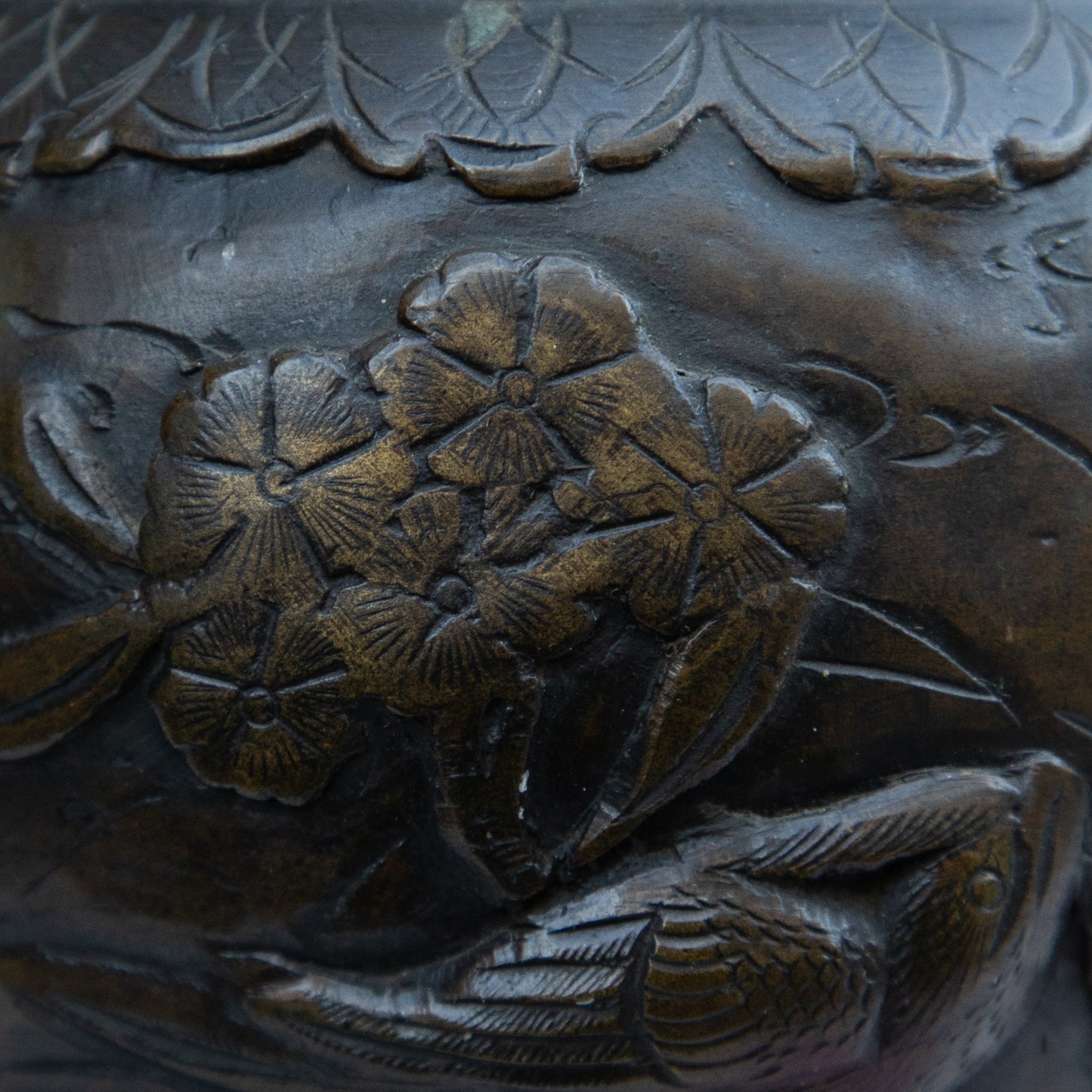 Vintage Bronze Cachepot