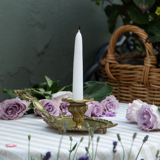French Brass Chamberstick Candle Holder