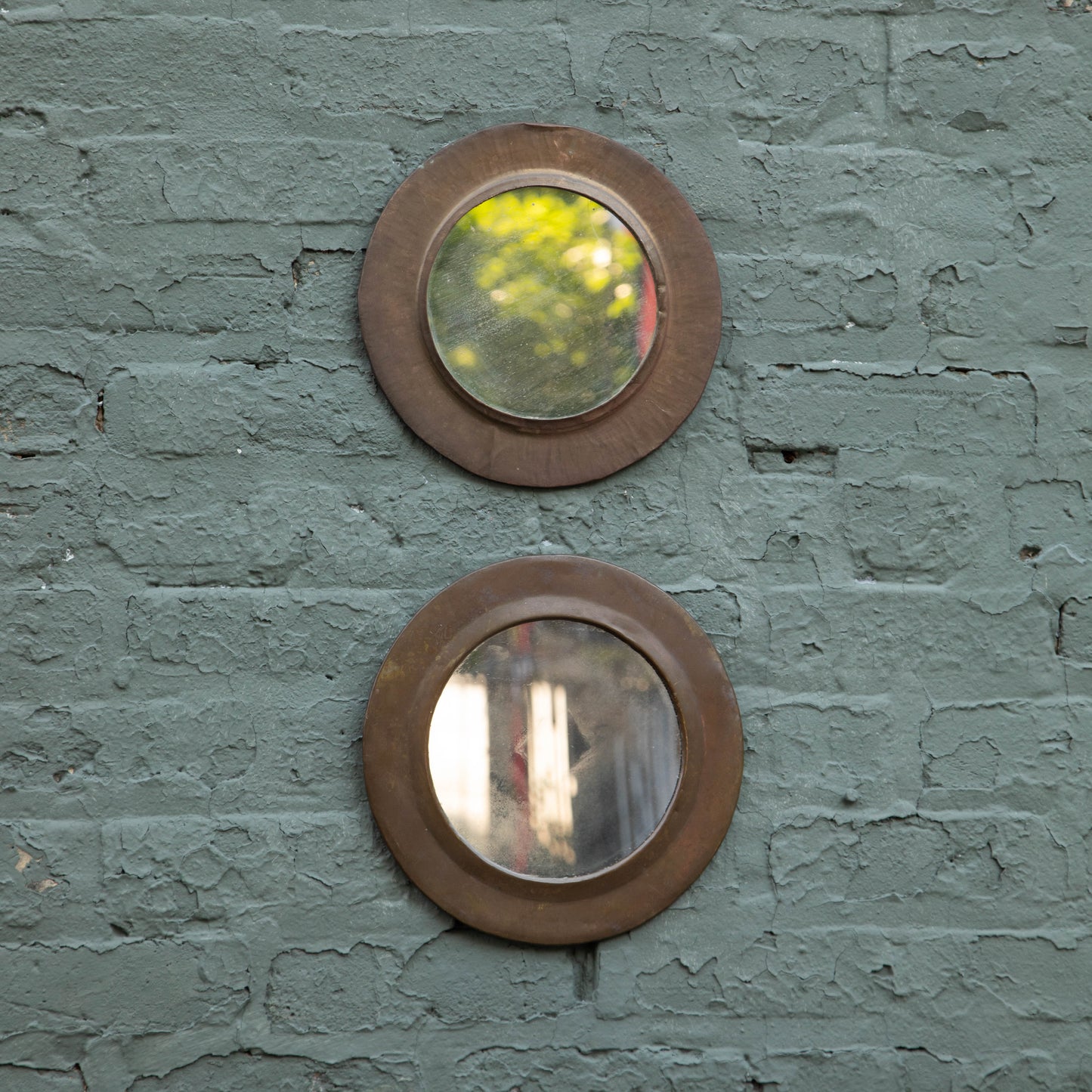 Antique Brass Mirror