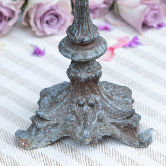 Ornate French Brass Candlestick