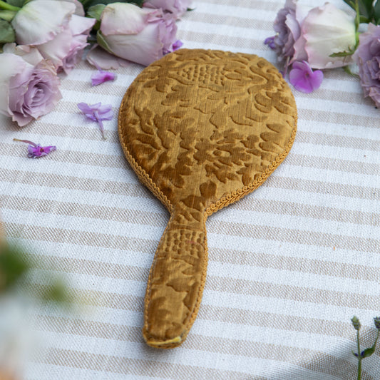 Vintage Velvet Handheld Vanity Mirror