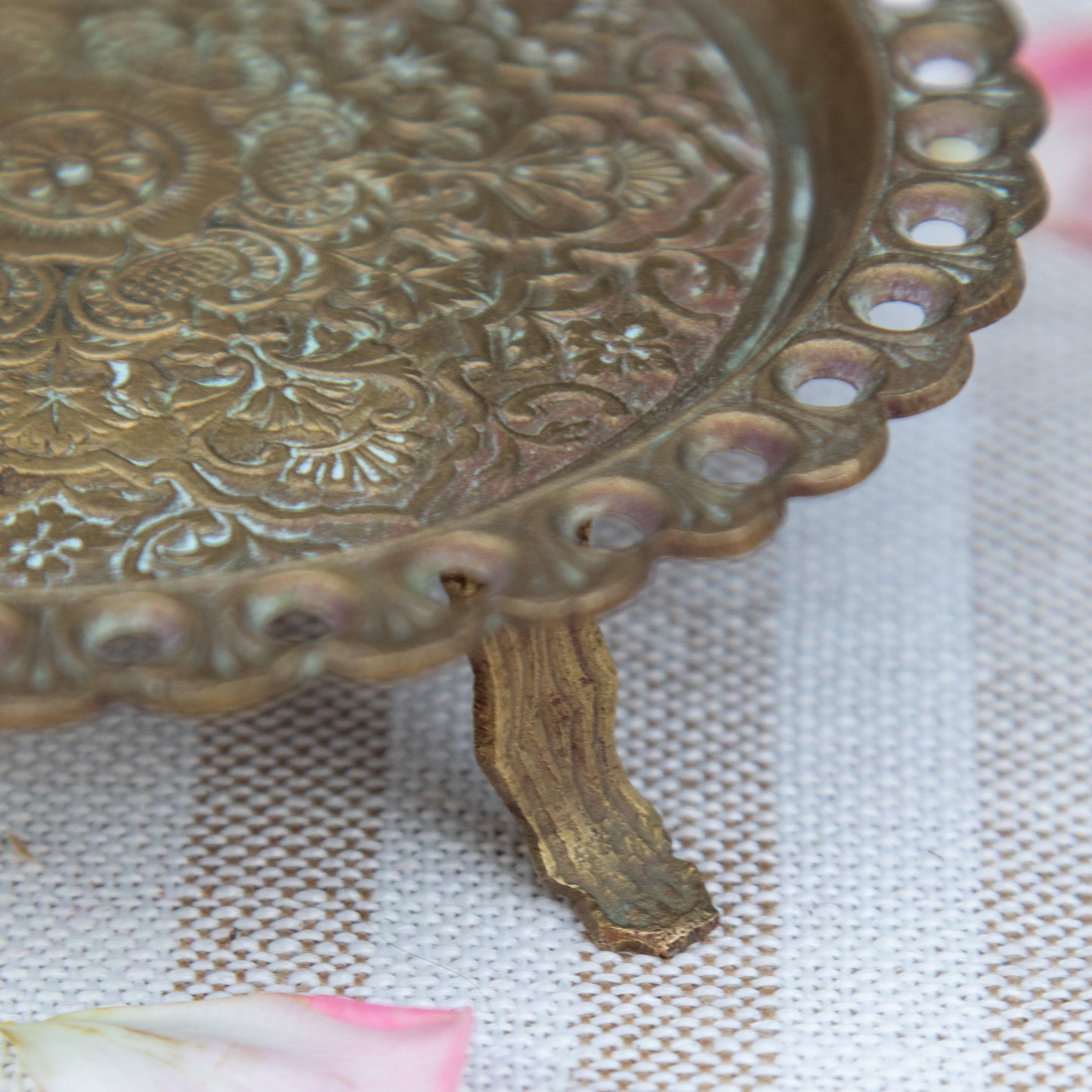 Hand Engraved Footed Tray