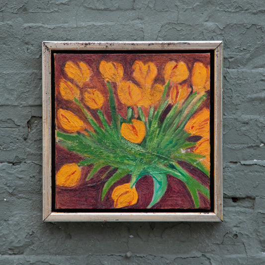 Farmer’s Market Flowers Framed Original Painting
