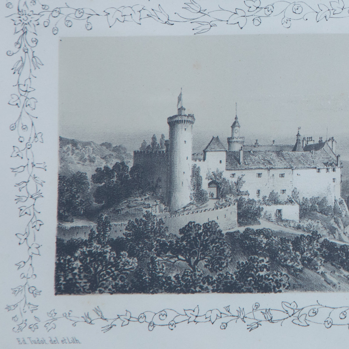 Framed Divers Aspects Du Chateau Print