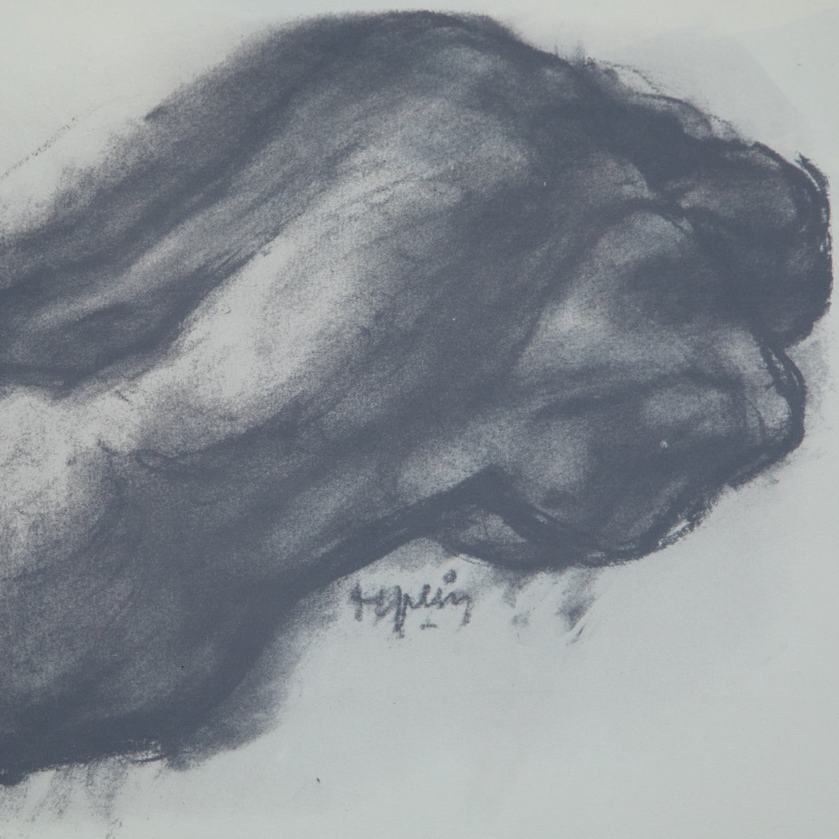 Framed Nude Sketch Print #1