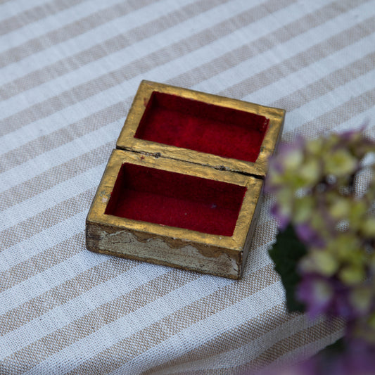 Gilt Wood Vintage Jewelry Box