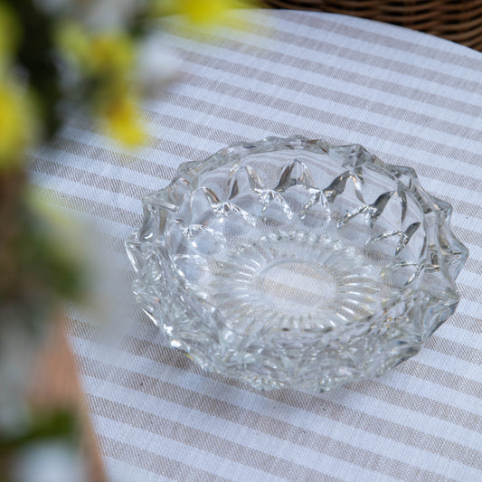 Vintage French Pressed Glass Ashtray