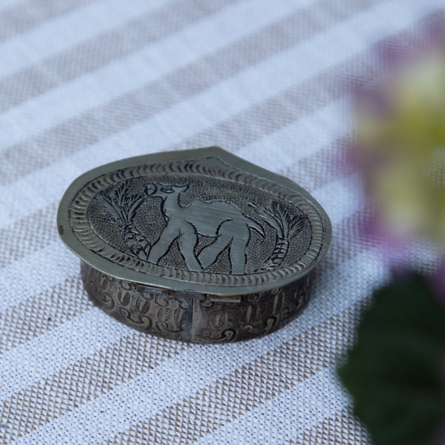 Engraved Camel Pill Box