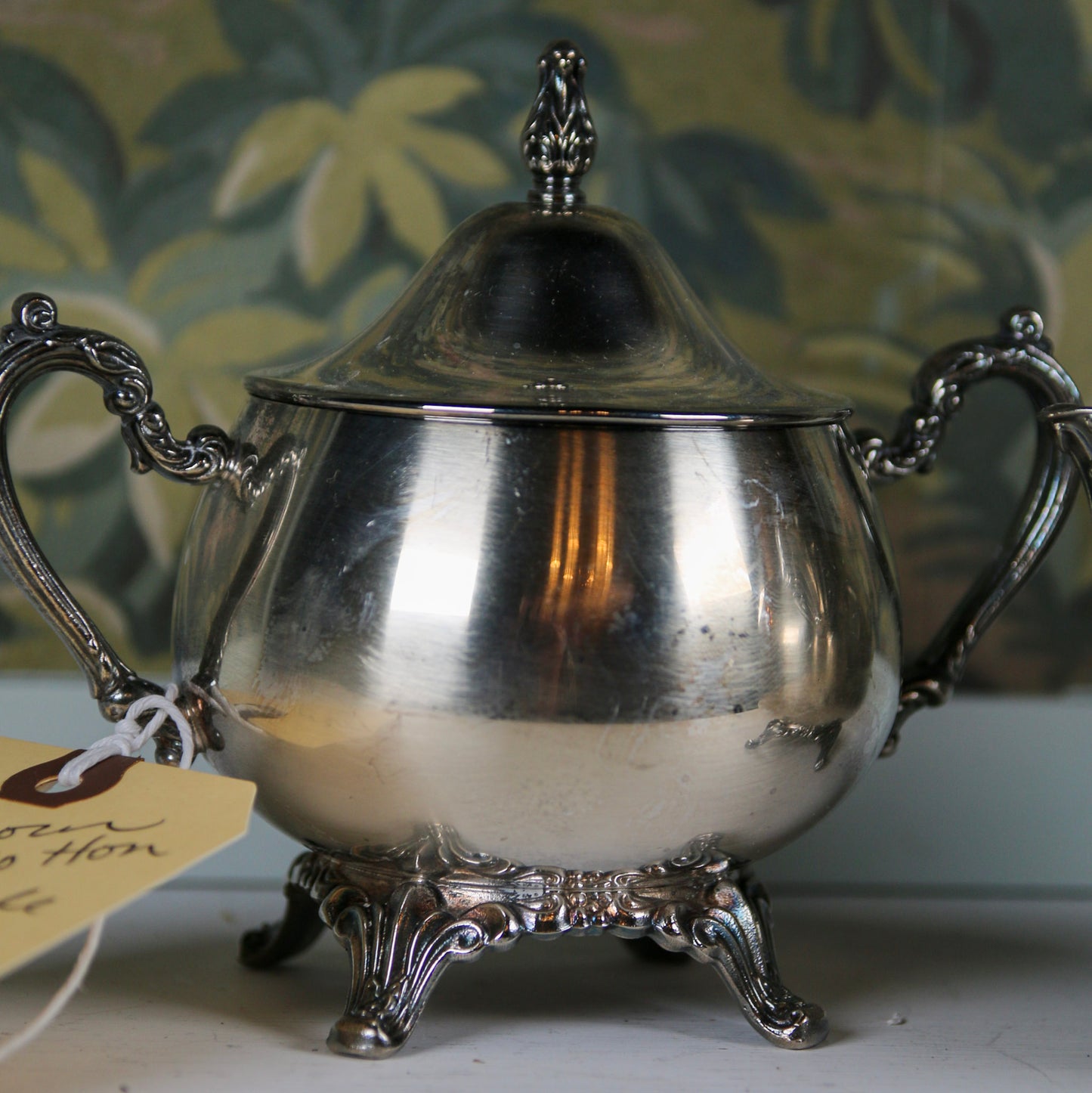 Ornate Silver Cream & Sugar Set