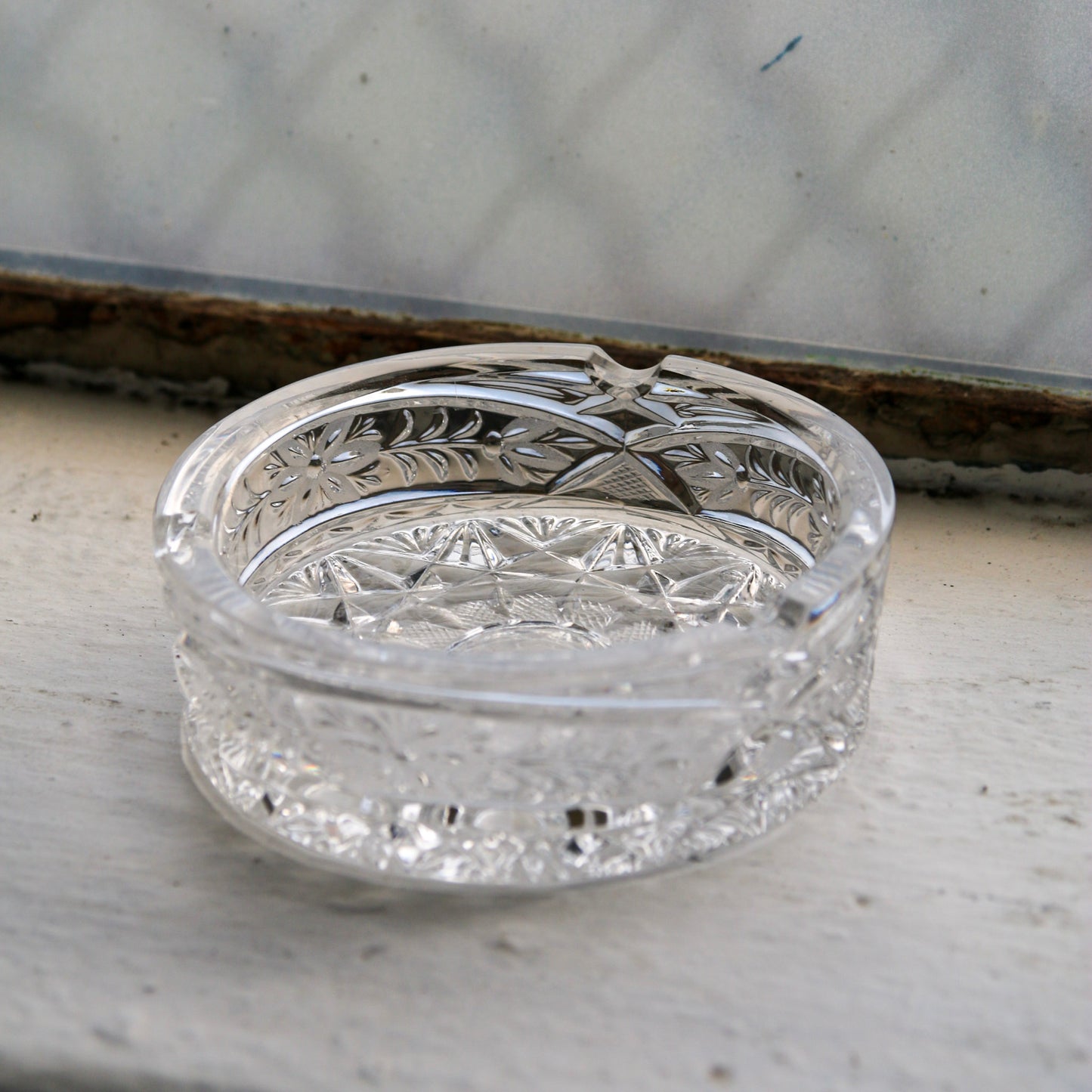 Round Floral Coaster Ashtray