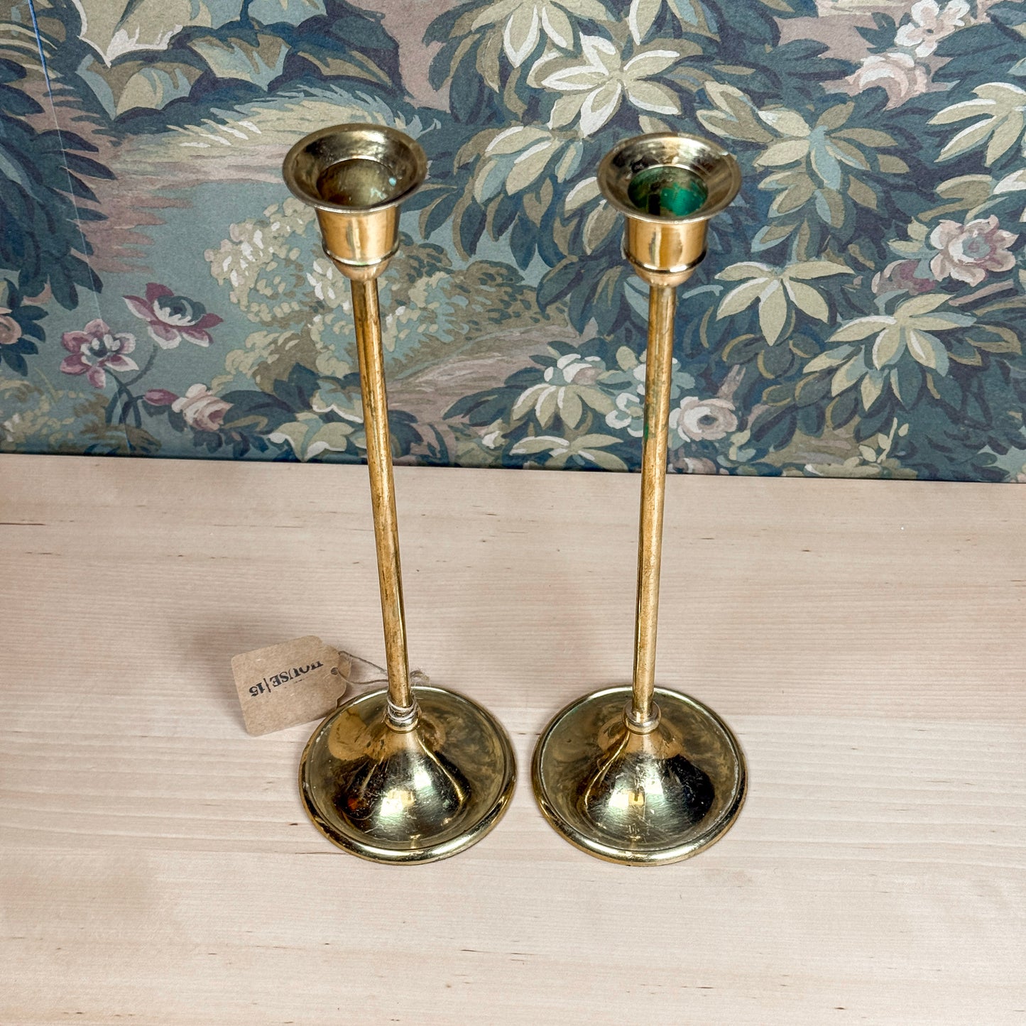 11" Pair of Brass Candlesticks