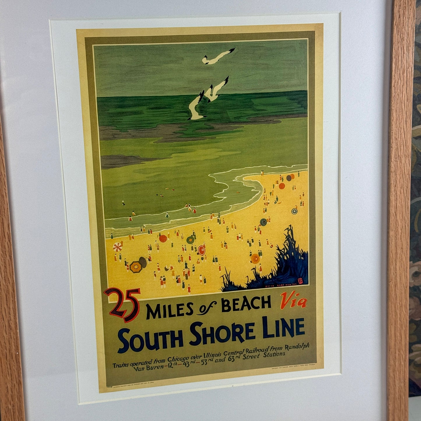 25 Miles of Beach by South Shore Line Framed Print