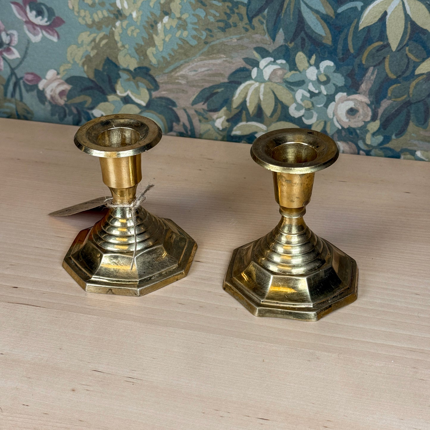 3" Pair of Brass Candlesticks