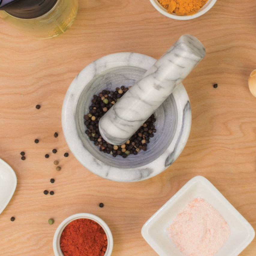 Marble Mortar and Pestle