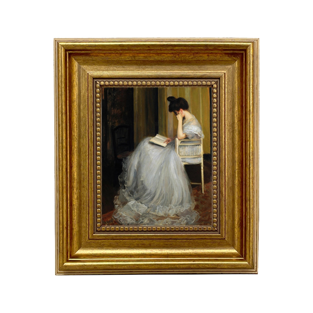 Woman Reading Framed Painting Print