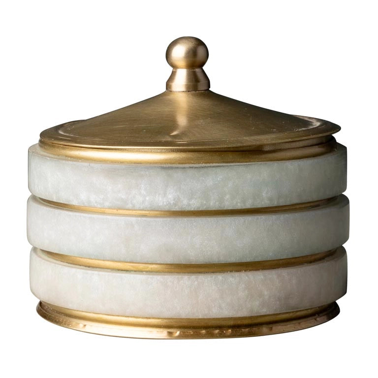 Small White Brass Box