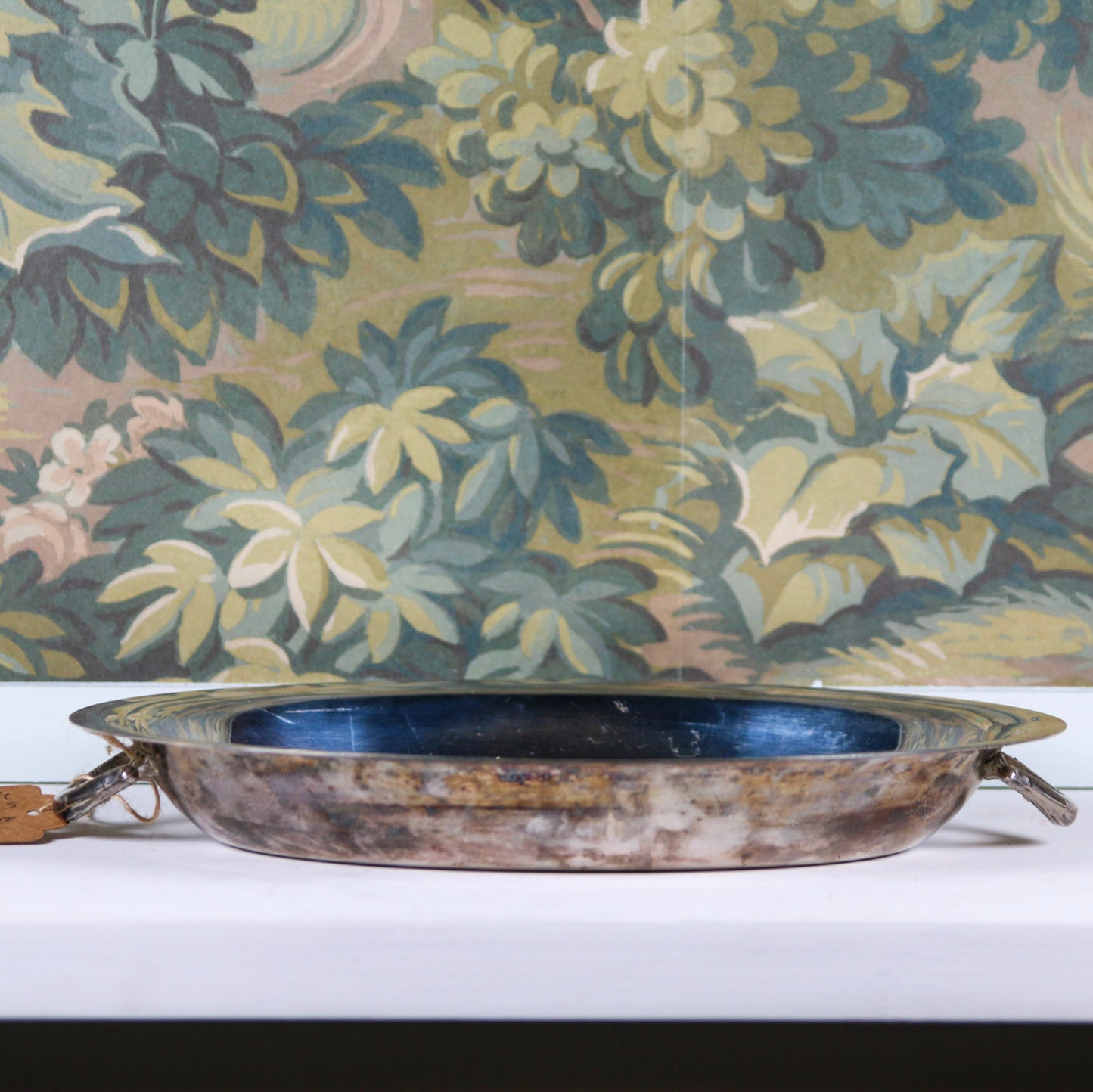 Oval Silver Bowl with Handles