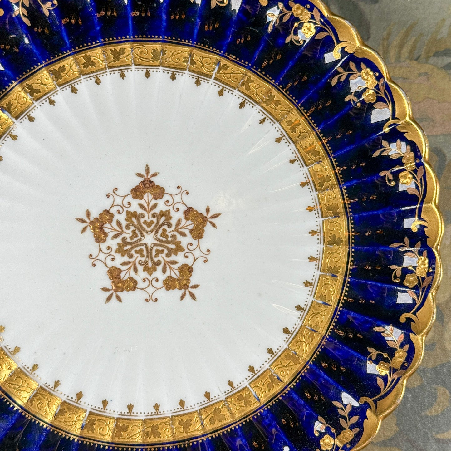 Blue & Gold Hanging Plate