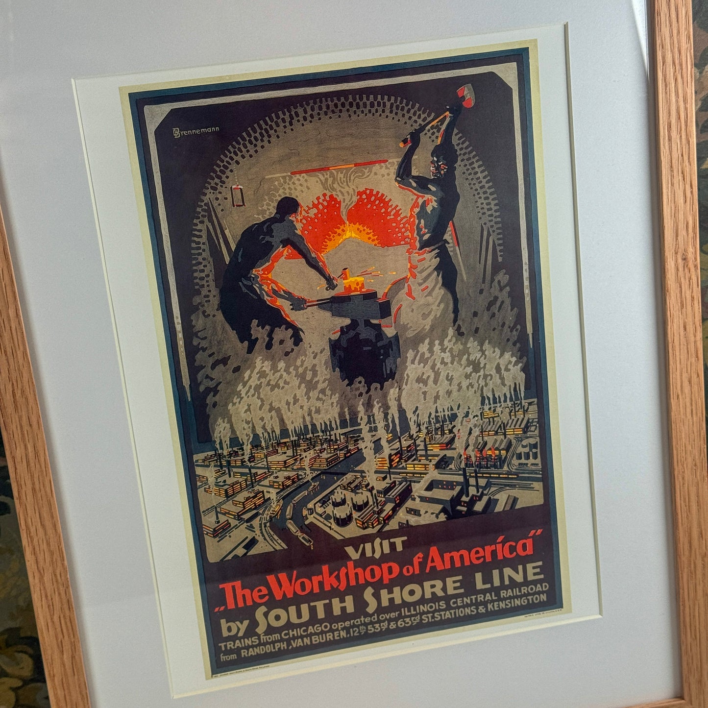 The Workshop of America by South Shore Line Framed Print