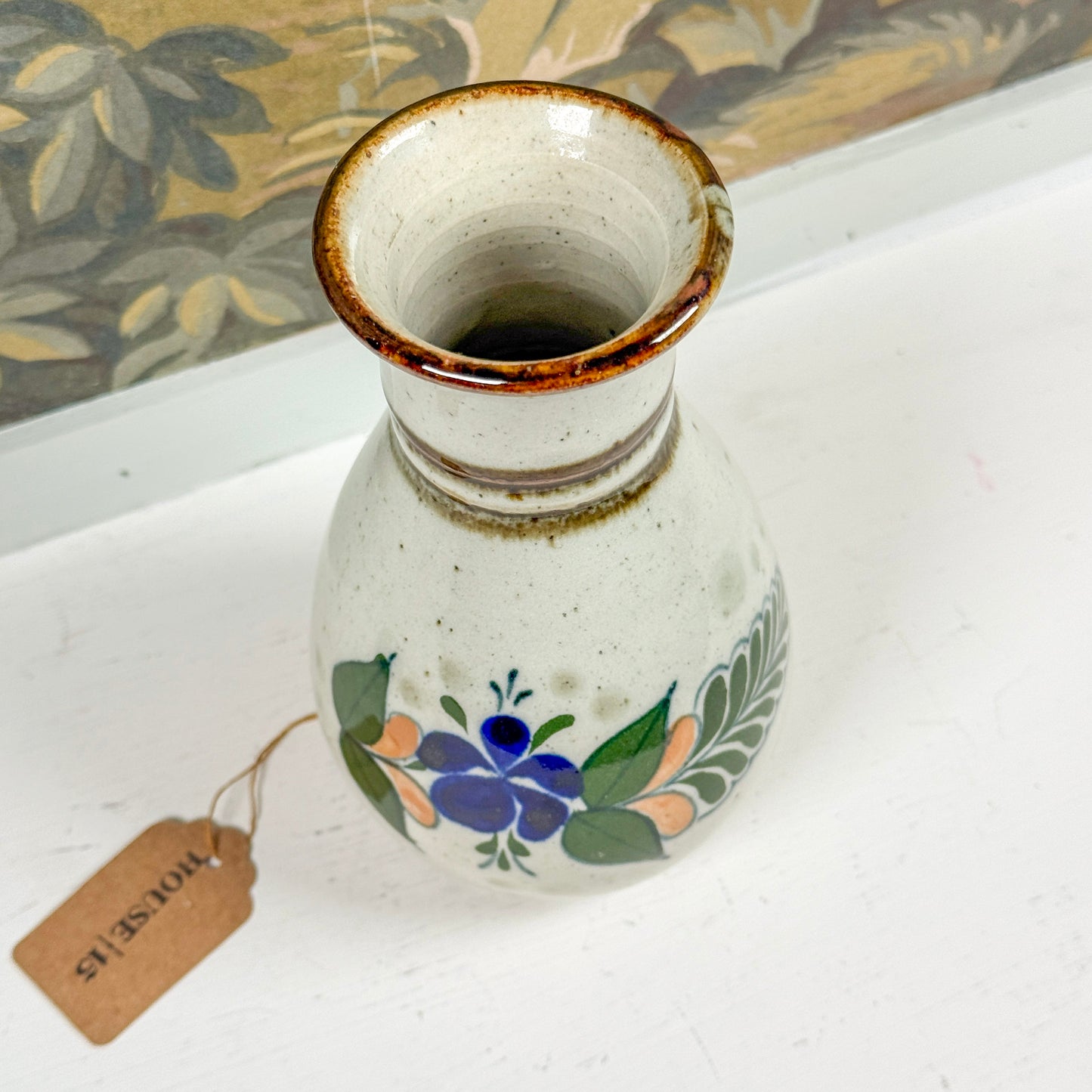 Vintage Glossy Mexican Pottery Vase