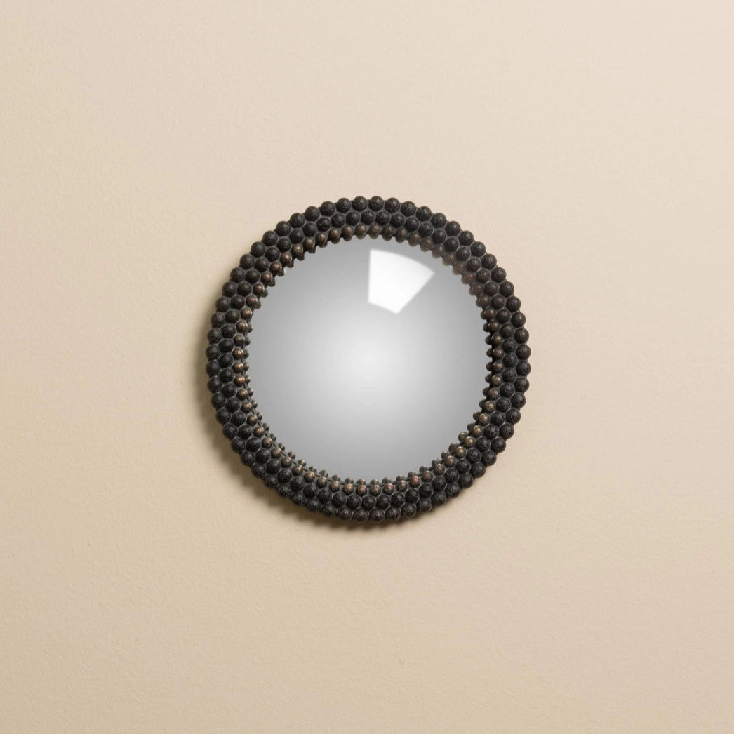 Small Mini Black Beads Convex Mirror