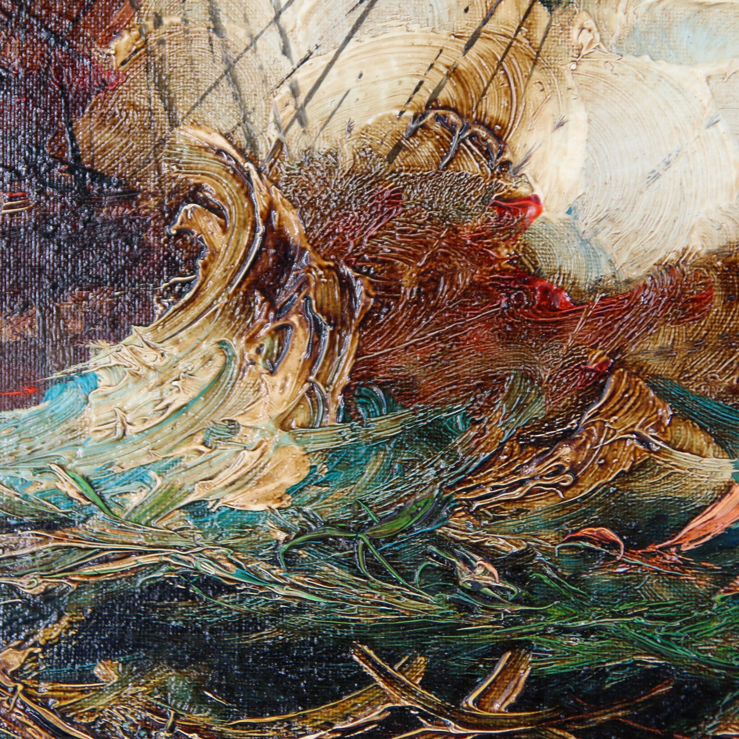 "In the Red" Original Ship Painting