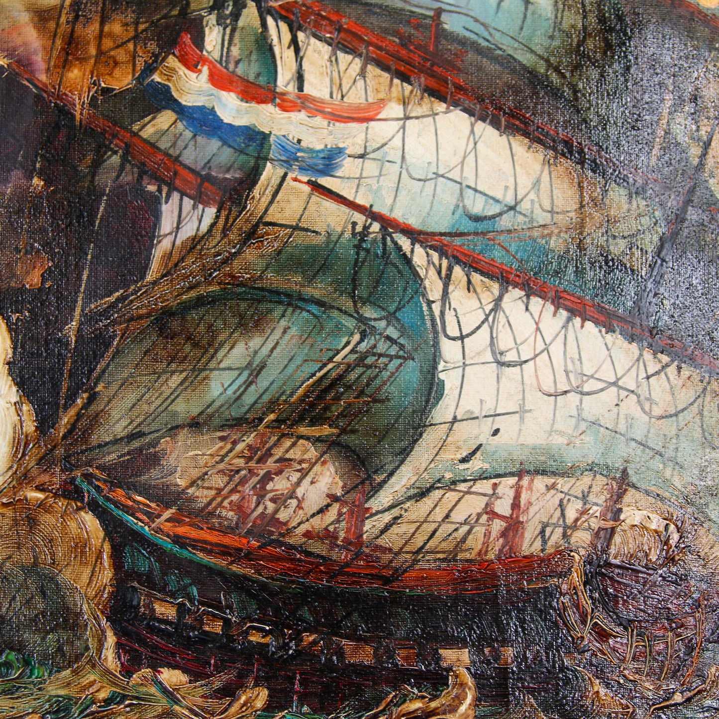 "In the Red" Original Ship Painting