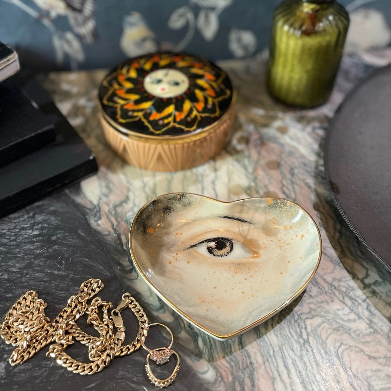 Stardust Eye Ceramic Heart Dish