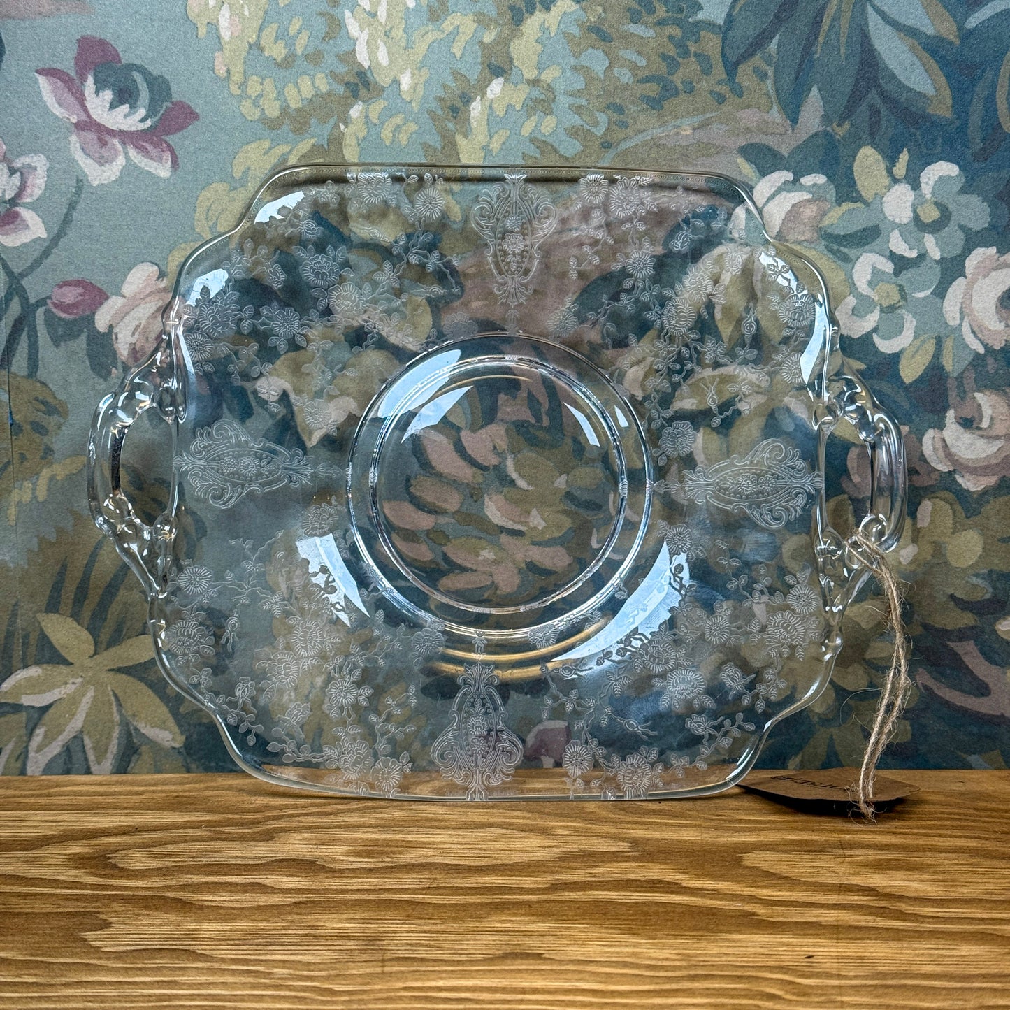 Cambridge Etched Glass Plate